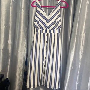 White and blue bottom dress